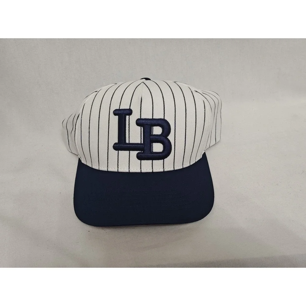 New! Lucky Brand Snapback Hat Cap‎ Navy Pinstripe Baseball Adjustable Men's NWOT